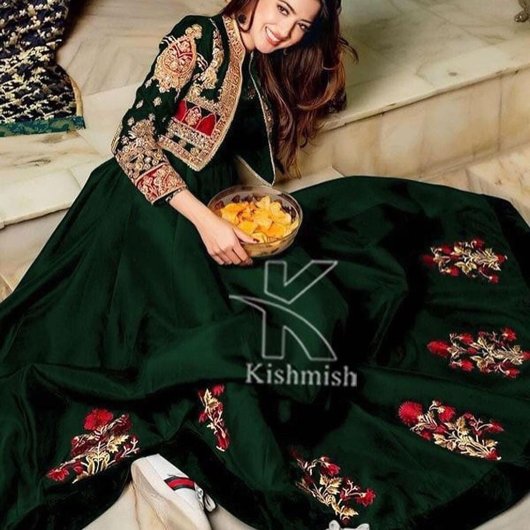 Heavy Embroidered Maxi with Koti ladies dresses DL Collections 