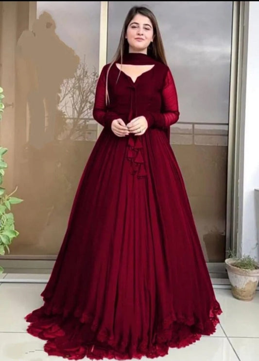 Party Wear Maxi 3pc Dress For Women & Young Girls DL Collections 