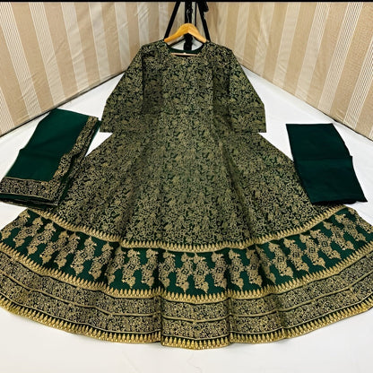 Trendy Stitched Printed Maxi 3pc DL Collections 